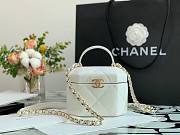 Chanel Lambskin Small Vanity Case AS2630 White - 5