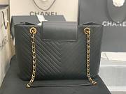 Chanel shopping bag V quilter black leather  - 5