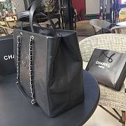 Chanel Quilted Calfskin Large Shopping Tote Bag Black - 2