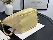 Chanel Crumpled Lambskin Mini Hobo Bag Yellow - 2