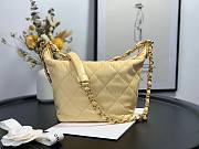 Chanel Crumpled Lambskin Mini Hobo Bag Yellow - 3