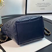 Chanel Crumpled Lambskin Mini Hobo Bag Blue - 2