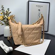 Chanel Crumpled Lambskin Mini Hobo Bag Beige - 3