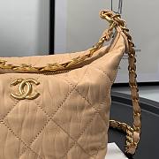 Chanel Crumpled Lambskin Mini Hobo Bag Beige - 6