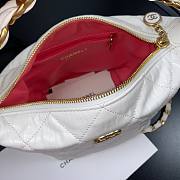 Chanel Crumpled Lambskin Mini Hobo Bag White - 2