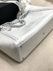 Chanel Soft Calfskin Shopping Bag Top Handle White - 3