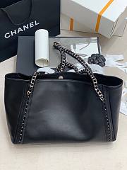 Chanel Soft Calfskin Shopping Bag Top Handle Black - 5