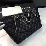 Chanel Dallas Calfskin Shopping Bag Black - 5