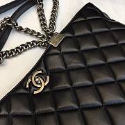 Chanel Dallas Calfskin Shopping Bag Black - 6