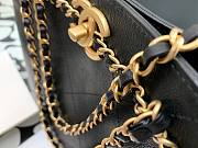 Chanel Calfskin Chain Shopping Bag AS2374 Black - 6