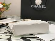 Chanel Calfskin Chain Shopping Bag AS2374 White - 3