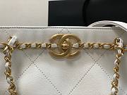 Chanel Calfskin Chain Shopping Bag AS2374 White - 6