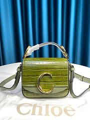 Chloe mini C bag in blue green - 1