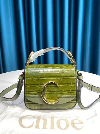 Chloe mini C bag in blue green