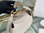 	 Chloe kiss purse in small grain calfskin white - 2