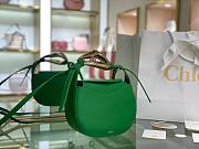 	 Chloe kiss purse in small grain calfskin green - 5