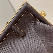 FENDI First Small Dark brown python leather bag | 8BP129 - 6