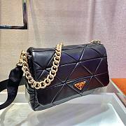 Prada System nappa leather patchwork bag in black - 4