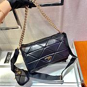 Prada System nappa leather patchwork bag in black - 3