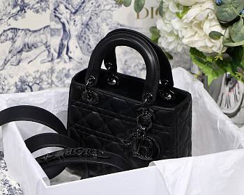 DIOR My ABCDIOR Lady Black Lambskin Bag with Black Hardware 