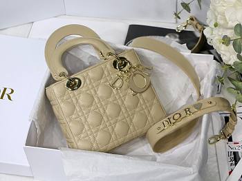 DIOR My ABCDIOR Lady Beige Lambskin Bag