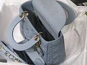 DIOR My ABCDIOR Lady Light Blue Lambskin Bag | M0538 - 6