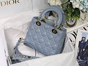 DIOR My ABCDIOR Lady Light Blue Lambskin Bag | M0538 - 5