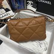 Chanel 19 Medium Handbag Lambskin Brown AS1160 - 6