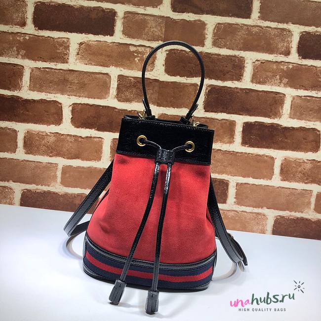 Gucci Ophidia bucket bag in red leather - 1