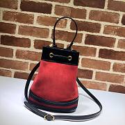 Gucci Ophidia bucket bag in red leather - 5