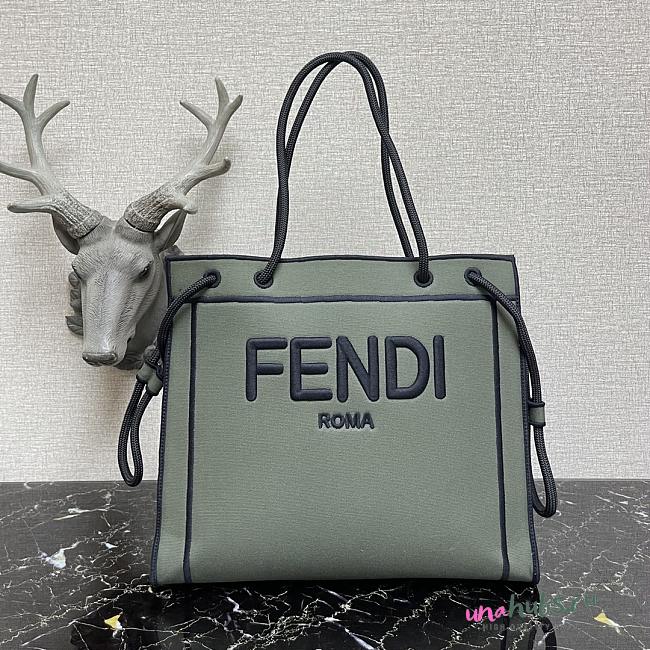 Fendi Roma Tote Bag Green - 1