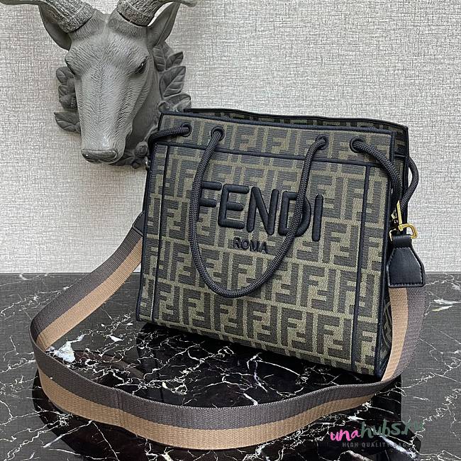 Fendi Roma Tote Bag Green FF - 1