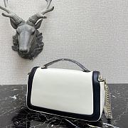 Fendi Baguette chain white leather bag 27cm 8BR783 - 4