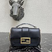 Fendi Baguette chain black leather bag 19cm 8BR783 - 1