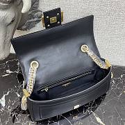 Fendi Baguette chain black leather bag 27cm 8BR783 - 4