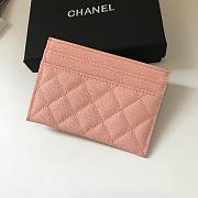 Chanel pink card holder in gold hardware - 6