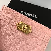 Chanel pink card holder in gold hardware - 3