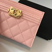 Chanel pink card holder in gold hardware - 2