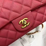 Chanel grained calfskin top handle flap bag pink 20cm - 5