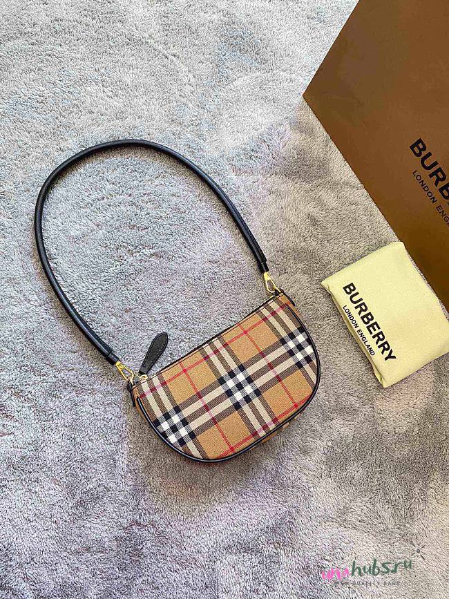 Burberry B Olympia Pouch Checked Shoulder Bag - 1