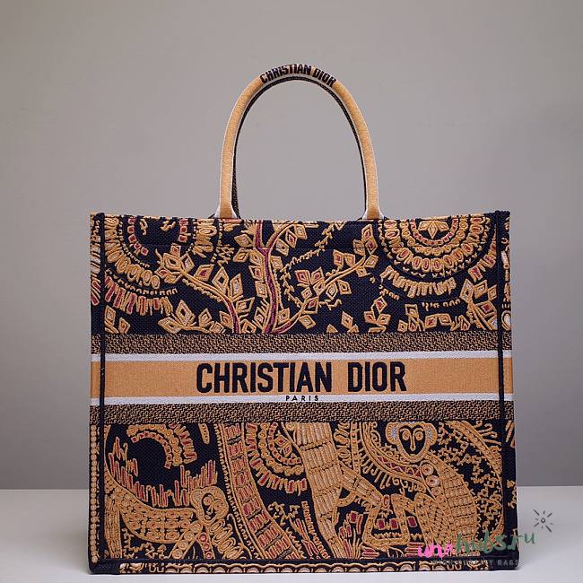 Dior Tote Book Orange Monkey 41cm - 1