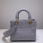 Dior Lady D-lite in gray 24cm - 5