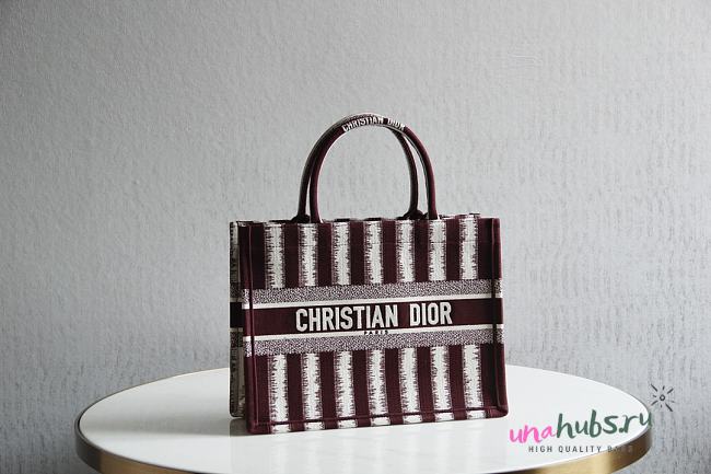 Dior book tote in red 36 cm - 1