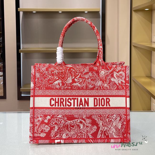 Dior Tote Book CD Red 36cm - 1