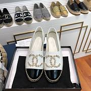 Chanel White Espadrilles Flats - 1