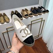 Chanel White Espadrilles Flats - 5