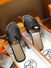 Hermes slipper grain leather  - 5