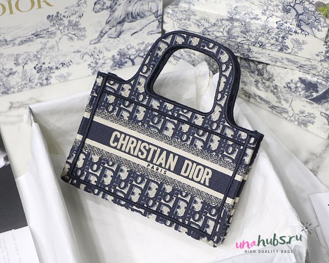 Dior Mini Book Tote Blue 23cm - 1