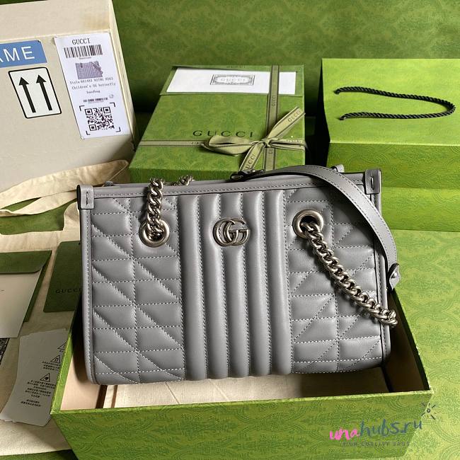 Gucci GG Mamon Small Tote Bag Gray 681483 - 1