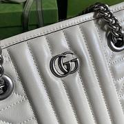 Gucci GG Mamon Small Tote Bag in White 681483 - 2